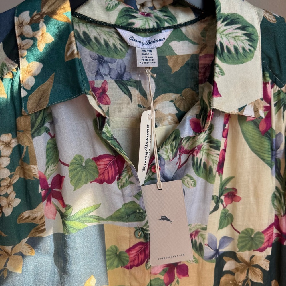 NWT Tommy Bahama Hightide Midi Shirt Dress Sz M - Picture 10 of 16